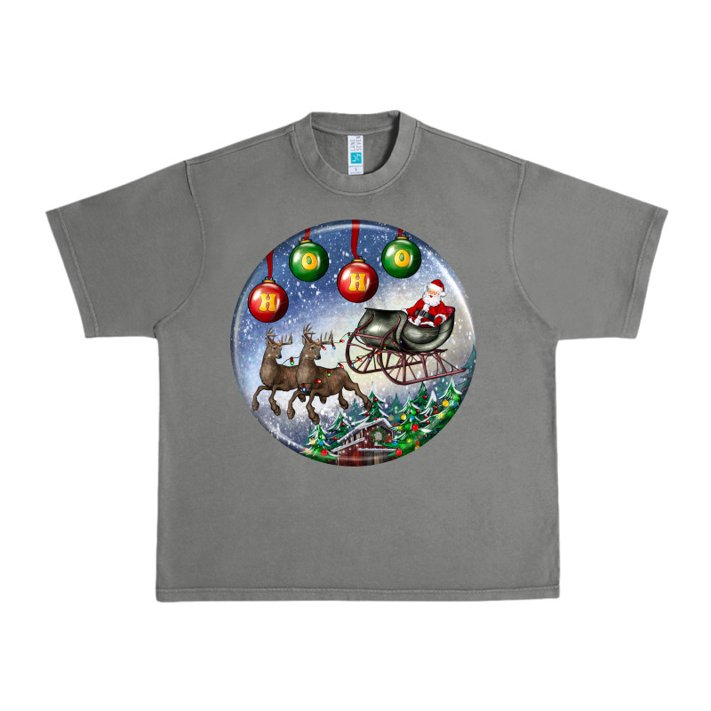 Santa Claus With Deer Christmas Ornament Urban Heavy Tee by BundleAndBundleShop | Teevron
