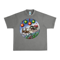 Tornado santa claus with deer christmas ornament Urban Heavy Tee - BundleAndBundleShop