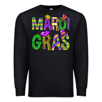 Black Mardi Gras Carnaval Mask Premium Sweatshirt - BundleAndBundleShop