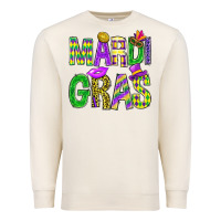 Sandshell Mardi Gras Carnaval Mask Premium Sweatshirt - BundleAndBundleShop