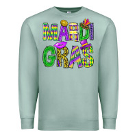 Seafoam Mardi Gras Carnaval Mask Premium Sweatshirt - BundleAndBundleShop