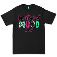 Black Unbothered mood 24:7 Premium Tee - RanaPortraitStore