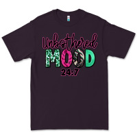 Plum Unbothered mood 24:7 Premium Tee - RanaPortraitStore