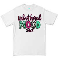 White Unbothered mood 24:7 Premium Tee - RanaPortraitStore