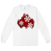 White Christmas snowflakes patch Long Sleeve Tee - AdoDesignShop