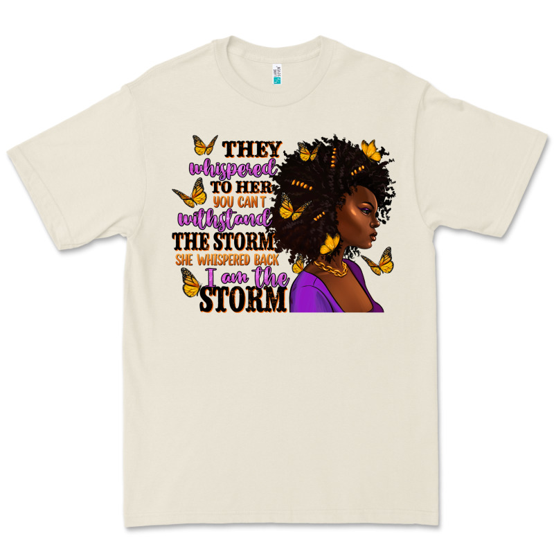 They Whispered To Her Afro Woman Premium Tee by RanaPortraitStore | Teevron