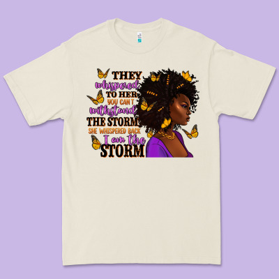 Premium Tee They whispered to her afro woman