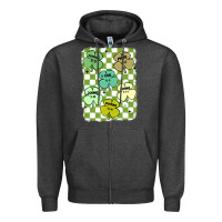 Charcoal Heather shamrock religious Zipper Hoodie - MaliasSmallBusiness