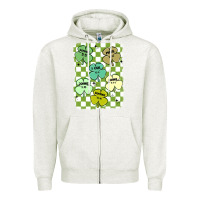 Oatmeal Heather shamrock religious Zipper Hoodie - MaliasSmallBusiness