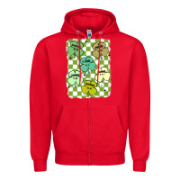 Red shamrock religious Zipper Hoodie - MaliasSmallBusiness