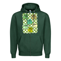 Sports Green shamrock religious Zipper Hoodie - MaliasSmallBusiness