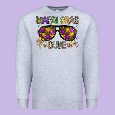 Mardi Gras Dude Premium Sweatshirt Designed By Bundleandbundleshop