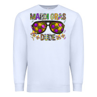 White Mardi gras dude Premium Sweatshirt - BundleAndBundleShop
