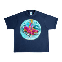 Navy ice skate christmas ornament Urban Heavy Tee - BundleAndBundleShop