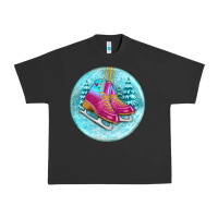 Pigment Black ice skate christmas ornament Urban Heavy Tee - BundleAndBundleShop