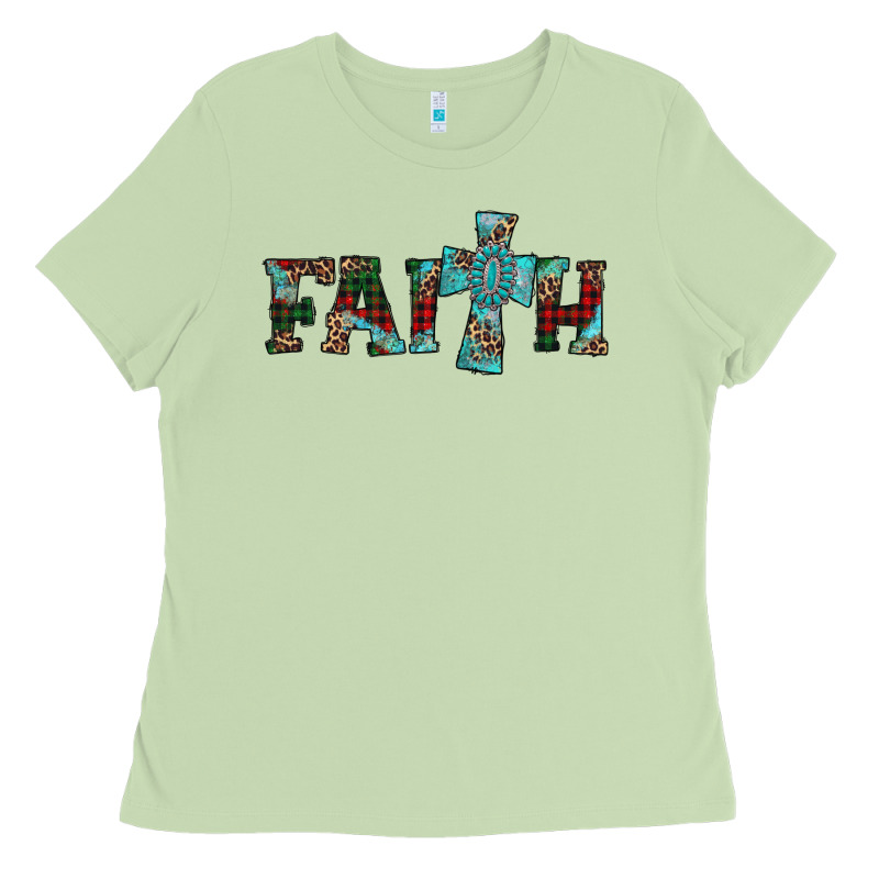 Faith Christmas Cross Ladies Tee by AdoDesignShop | Teevron