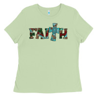 Matcha faith christmas cross Ladies Tee - AdoDesignShop