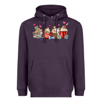 Plum Nurse Coffee Cups Heavyweight Hoodie - MaliasSmallBusiness