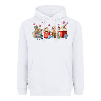 White Nurse Coffee Cups Heavyweight Hoodie - MaliasSmallBusiness