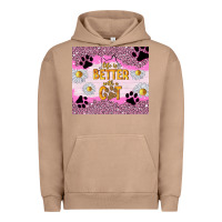 Pigment Burro life is better with a cat Urban Hoodie - TumblerDesignByShophia