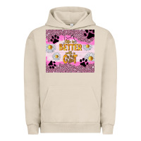 Pigment French Oak life is better with a cat Urban Hoodie - TumblerDesignByShophia