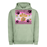 Pigment Oil Green life is better with a cat Urban Hoodie - TumblerDesignByShophia