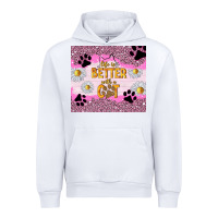 White life is better with a cat Urban Hoodie - TumblerDesignByShophia