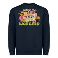Navy made to worship Heavyweight Sweatshirt - JahusDesignShop