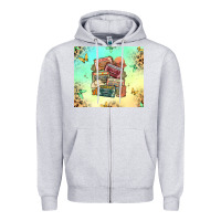 Heather Grey country cassette tapes Zipper Hoodie - MaliasSmallBusiness