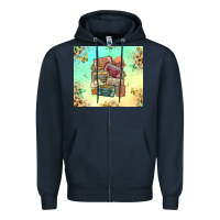 Navy country cassette tapes Zipper Hoodie - MaliasSmallBusiness