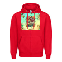 Red country cassette tapes Zipper Hoodie - MaliasSmallBusiness