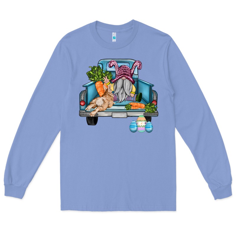 Easter Truck With Gnome And Rabbit Long Sleeve Tee by AdoDesignShop | Teevron
