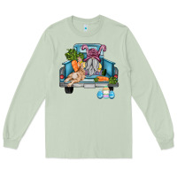Matcha easter truck with gnome and rabbit Long Sleeve Tee - AdoDesignShop