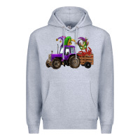 Heather Grey mardi gras mask crawfish farm tractor Premium Hoodie - RanaPortraitStore