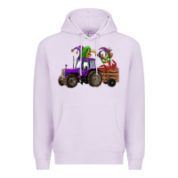 Lilac mardi gras mask crawfish farm tractor Premium Hoodie - RanaPortraitStore