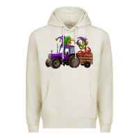 Oatmeal Heather mardi gras mask crawfish farm tractor Premium Hoodie - RanaPortraitStore