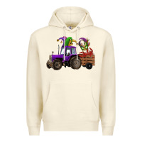 Sandshell mardi gras mask crawfish farm tractor Premium Hoodie - RanaPortraitStore