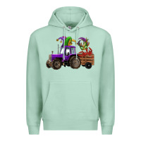 Seafoam mardi gras mask crawfish farm tractor Premium Hoodie - RanaPortraitStore