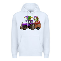 White mardi gras mask crawfish farm tractor Premium Hoodie - RanaPortraitStore