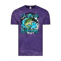Cloud Purple i d rather be fishing Vintage Tee - AdoDesignShop