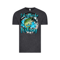 Vintage Black i d rather be fishing Vintage Tee - AdoDesignShop
