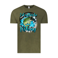 Vintage Olive i d rather be fishing Vintage Tee - AdoDesignShop