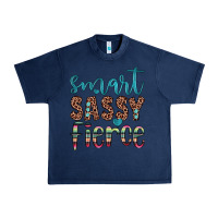 Navy smart  sassy fierce Urban Heavy Tee - JahusDesignShop