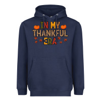 Navy In My Thankful Era Heavyweight Hoodie - MaliasSmallBusiness