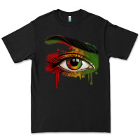 Black Watercolor Juneteenth eyes Premium Tee - RanaPortraitStore