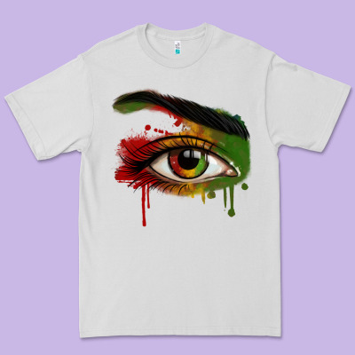 Premium Tee Watercolor Juneteenth eyes