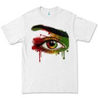 White Watercolor Juneteenth eyes Premium Tee - RanaPortraitStore