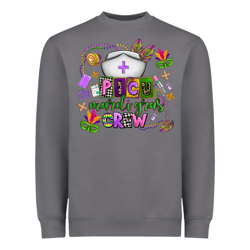 Picu Mardi Gras Crew Heavyweight Sweatshirt by AdoDesignShop | Teevron