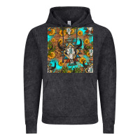 Vintage Black aztec bull skull seamless pattern Vintage Hoodie - HRA Design Shop