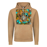 Vintage Camel aztec bull skull seamless pattern Vintage Hoodie - HRA Design Shop